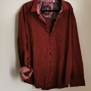 Robert Graham Burgundy Button‎ Down Shirt